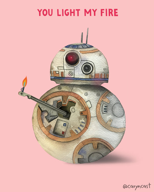 BB8 Be Mine Postcard