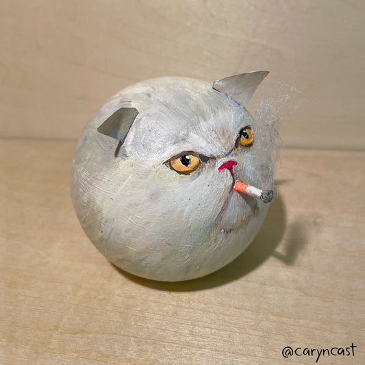 Butters the Smoking Cat Paperweight
